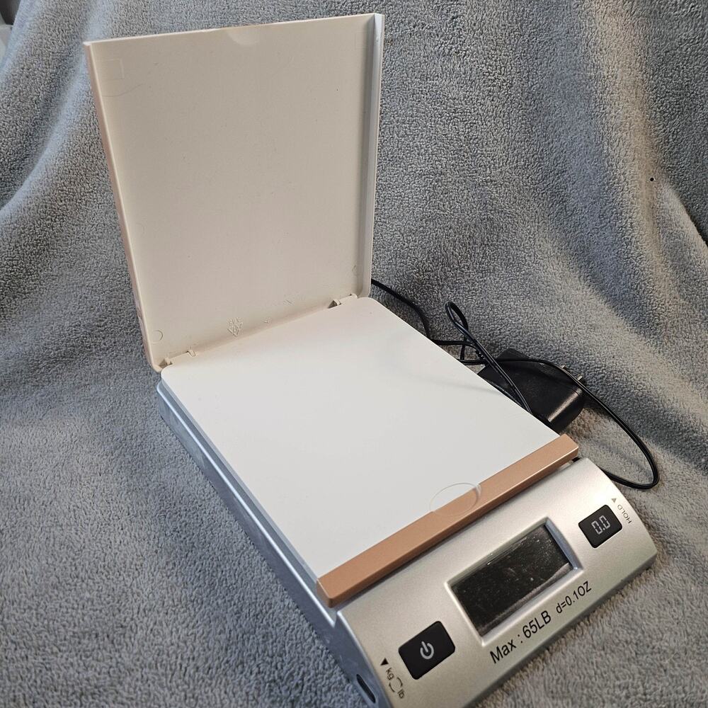 65Lb x 0.1 Oz Backlit Digital Shipping Postal Scale in Rose Gold